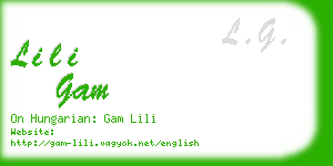 lili gam business card